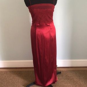 La Perla long satin/lace negligee nightgown Small